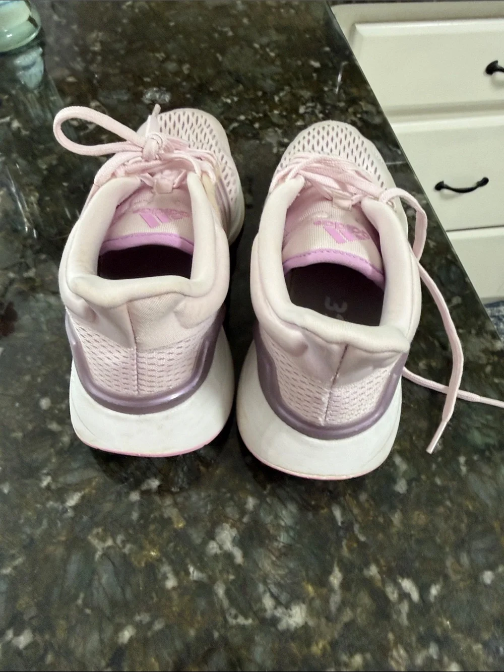 adidas Women’s Light Pink and Lavender Running Shoes - Picture 3 of 4